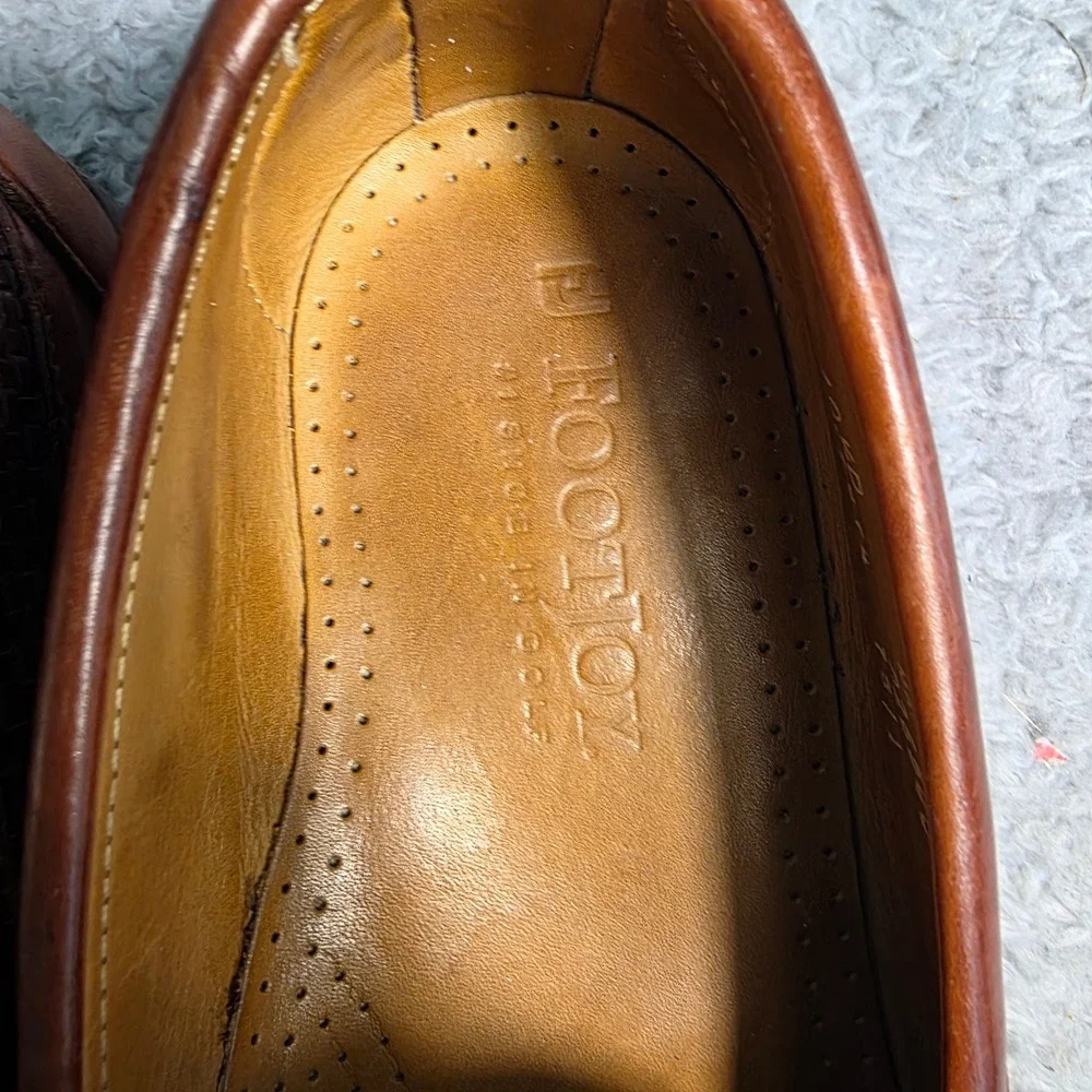 FootJoy Tassel Loafers Brown Leather‎ Woven Kiltie Mens 10.5 D Pristine